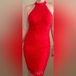 NWOT - Red Lace Dress